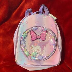 Purple Kids Backpack with Bow Design